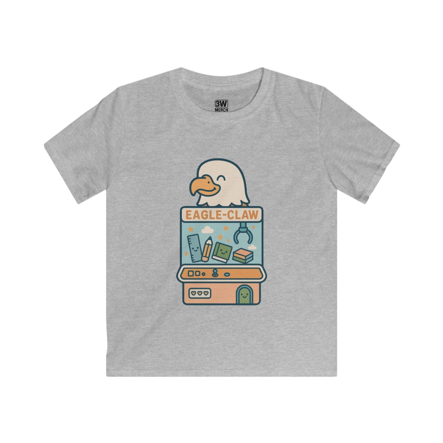 Kawaii Eagle Claw Arcade T-Shirt | Cute School Spirit Softstyle Tee | Circle View Elementary Eagle Mascot Shirt