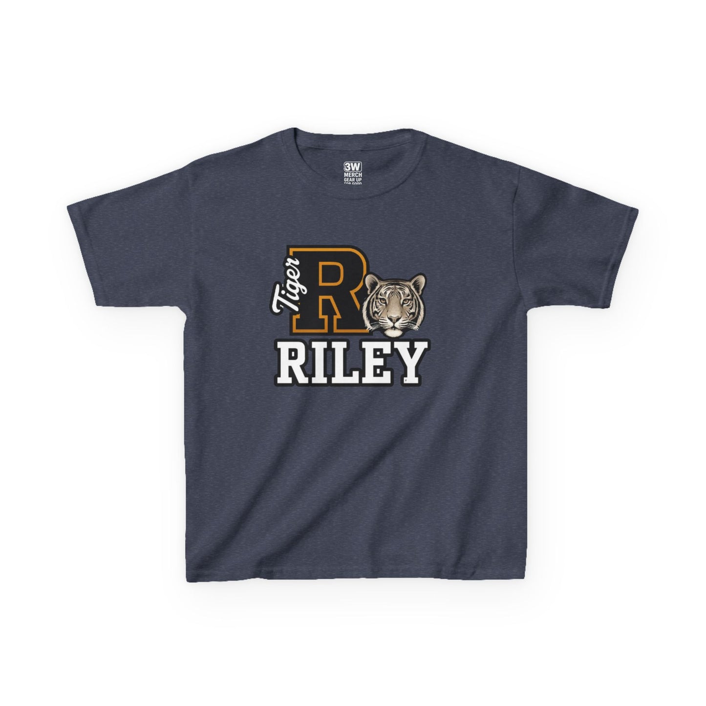 Personalized Tiger Mascot Varsity T-Shirt – Custom School Spirit Tee