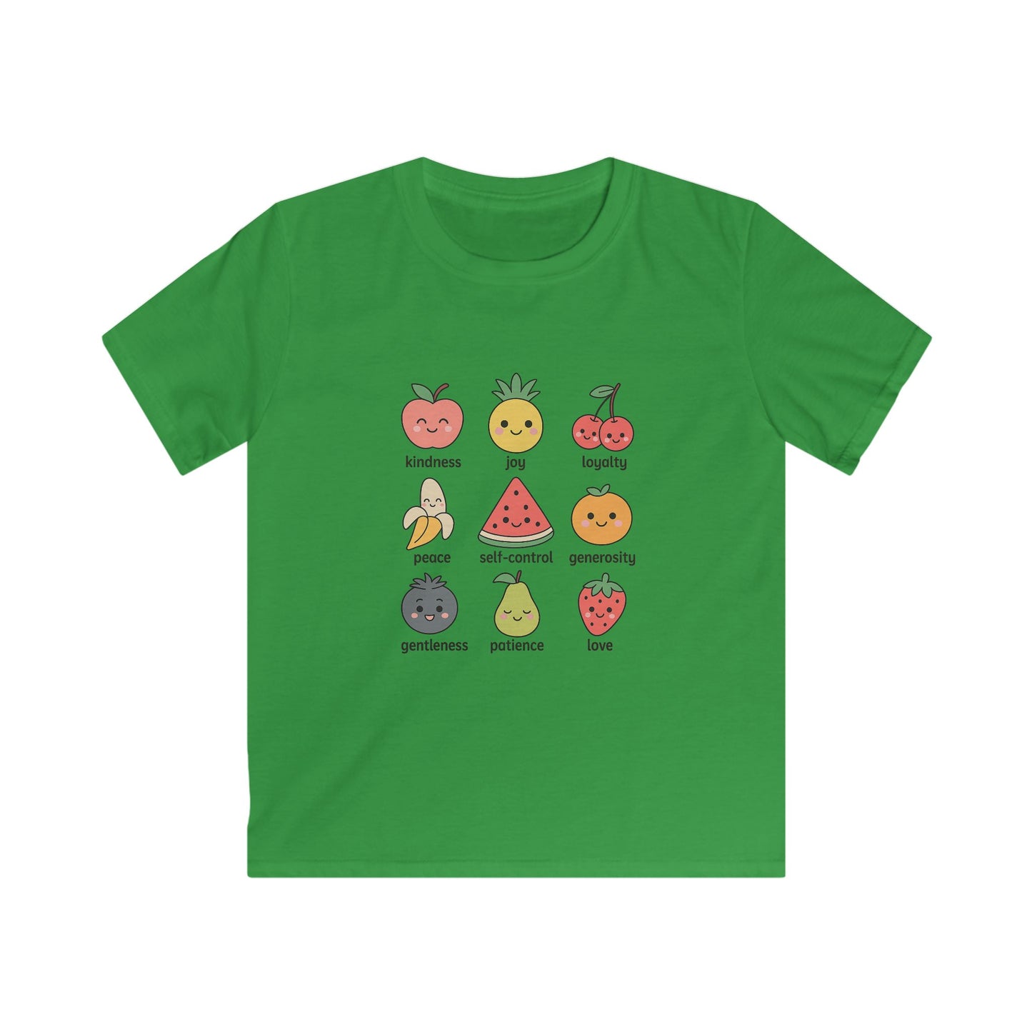 Kawaii Fruit of the Spirit T-Shirt – Kids & Family Positive Vibes Tee