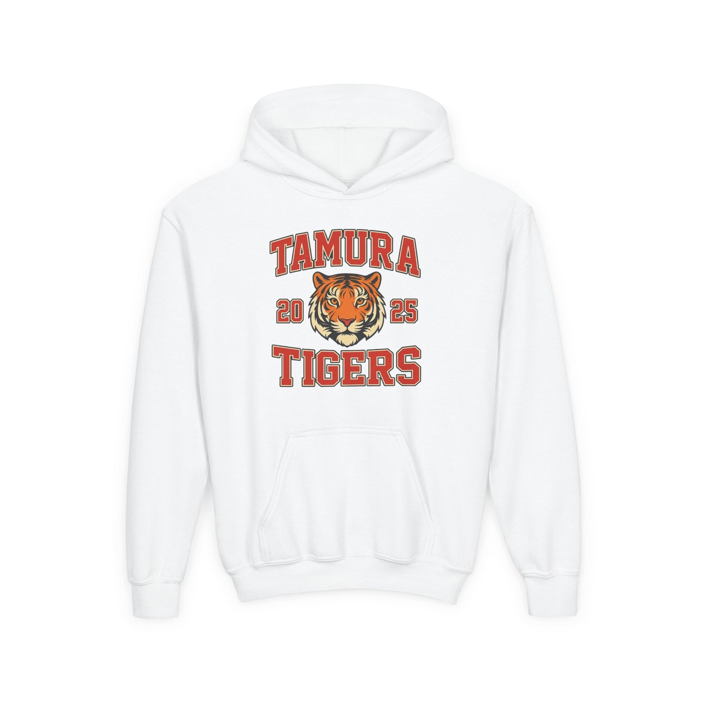 Tamura Tigers Hoodie β 2025 School Spirit Sweatshirt | Custom Mascot Hoodie | Viral TikTok Trend Team Hoodie for Kids