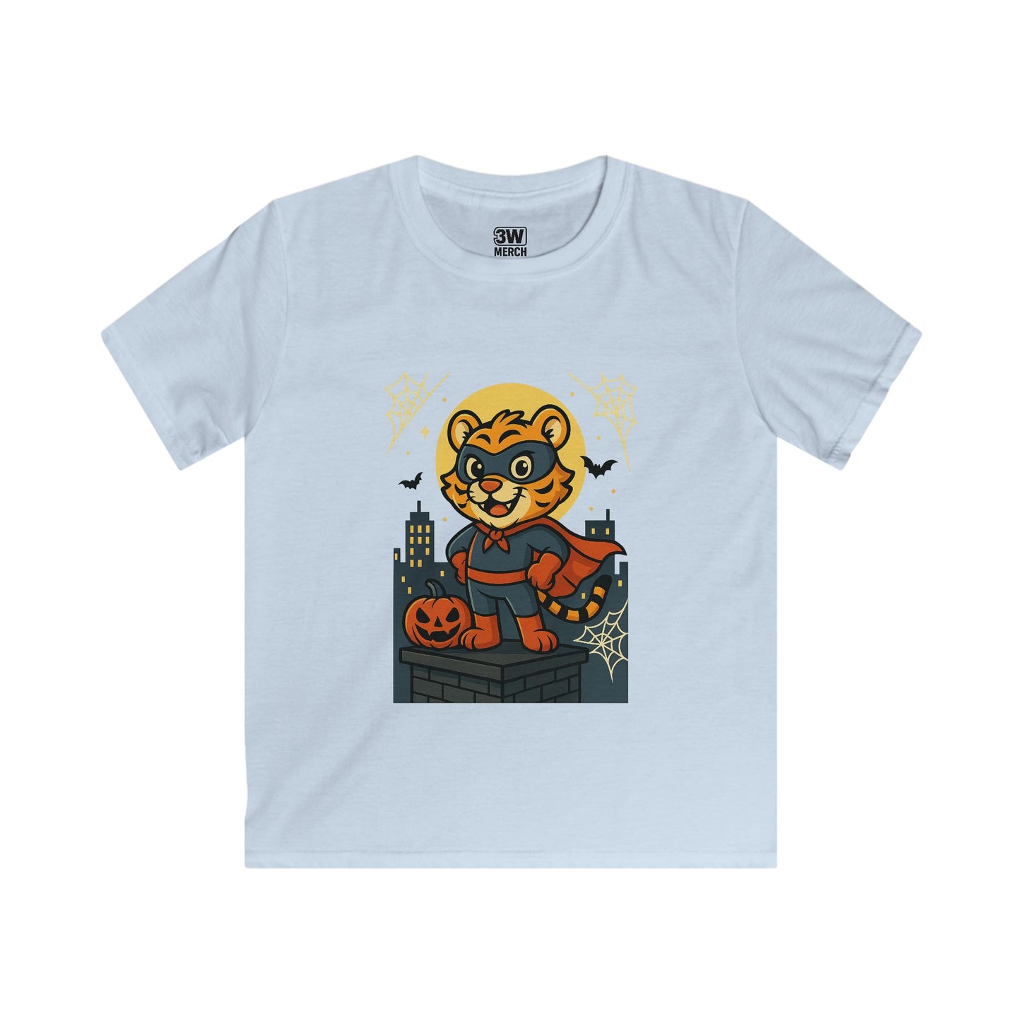 Kids Superhero Lion Tee, Kids Halloween Shirt, Cute Graphic Tee for Boys, Animal Theme T-Shirt, Fun Costume Tee for Kids