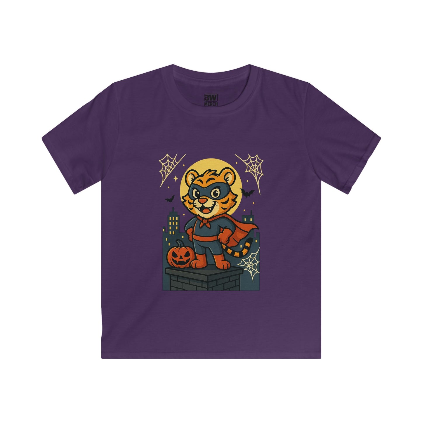 Kids Superhero Lion Tee, Kids Halloween Shirt, Cute Graphic Tee for Boys, Animal Theme T-Shirt, Fun Costume Tee for Kids
