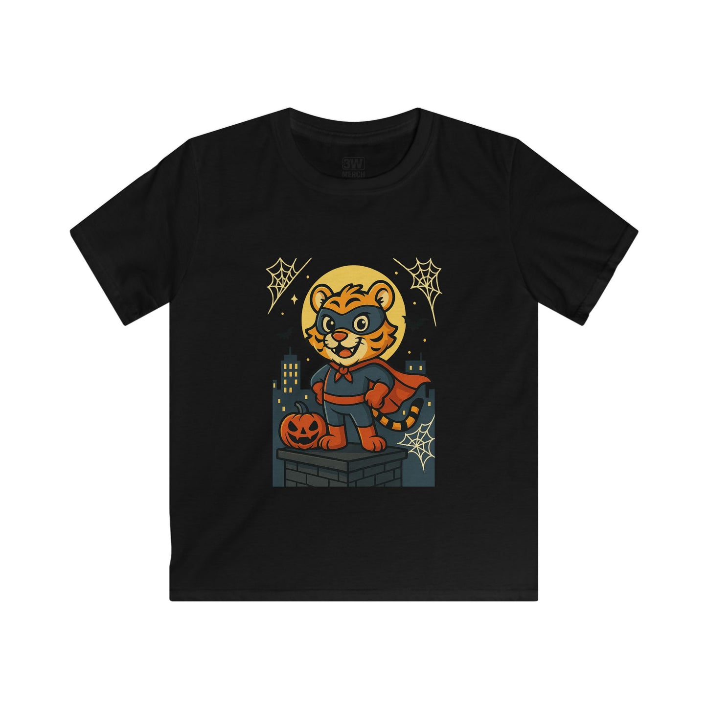 Kids Superhero Lion Tee, Kids Halloween Shirt, Cute Graphic Tee for Boys, Animal Theme T-Shirt, Fun Costume Tee for Kids