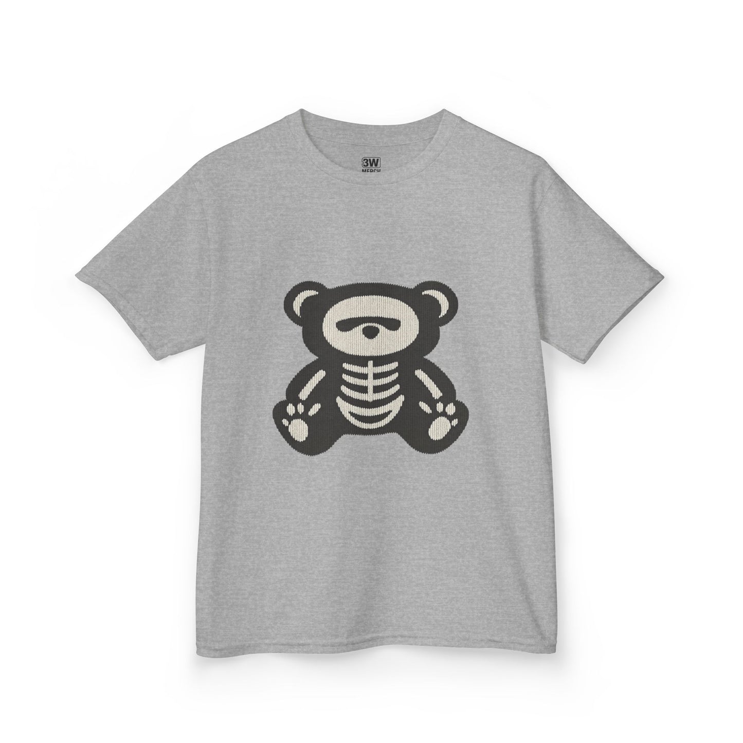 Kids Tee Teddy Bear Skeleton Gothic Halloween Shirt