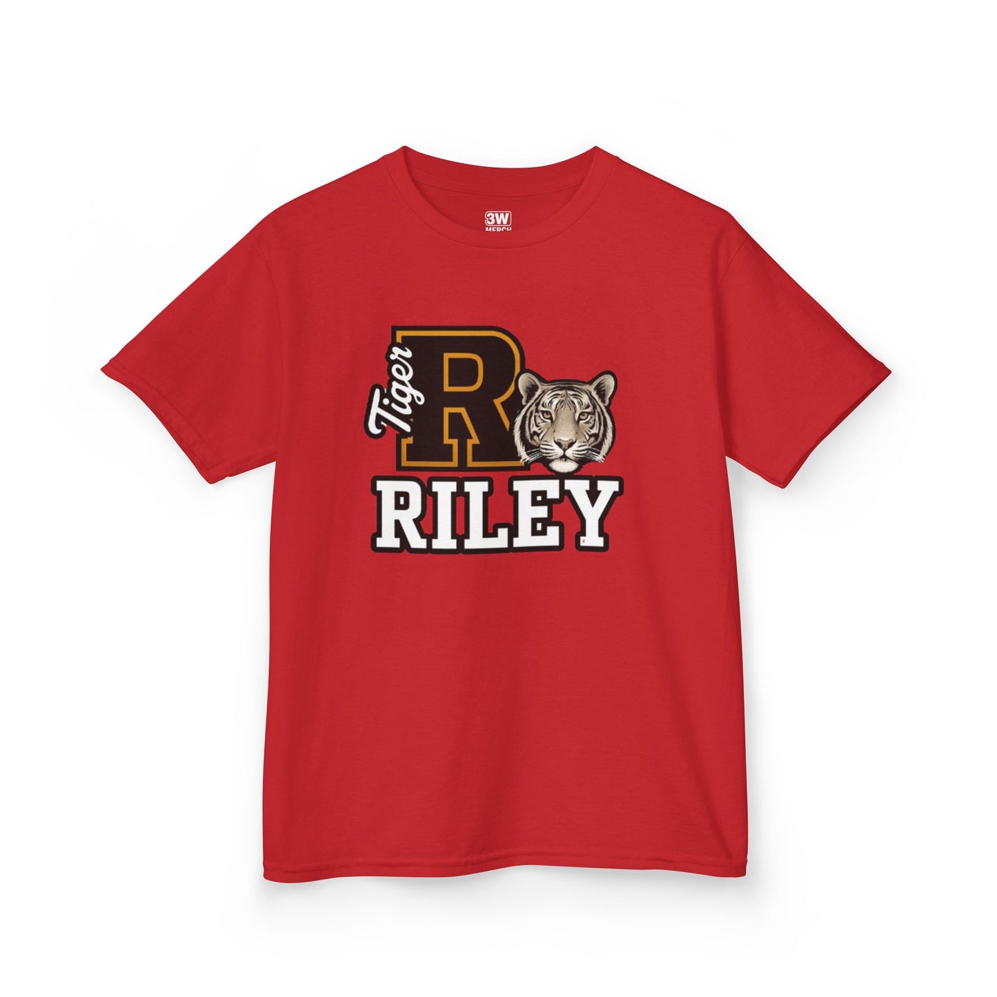 Personalized Tiger Mascot Varsity T-Shirt – Custom School Spirit Tee
