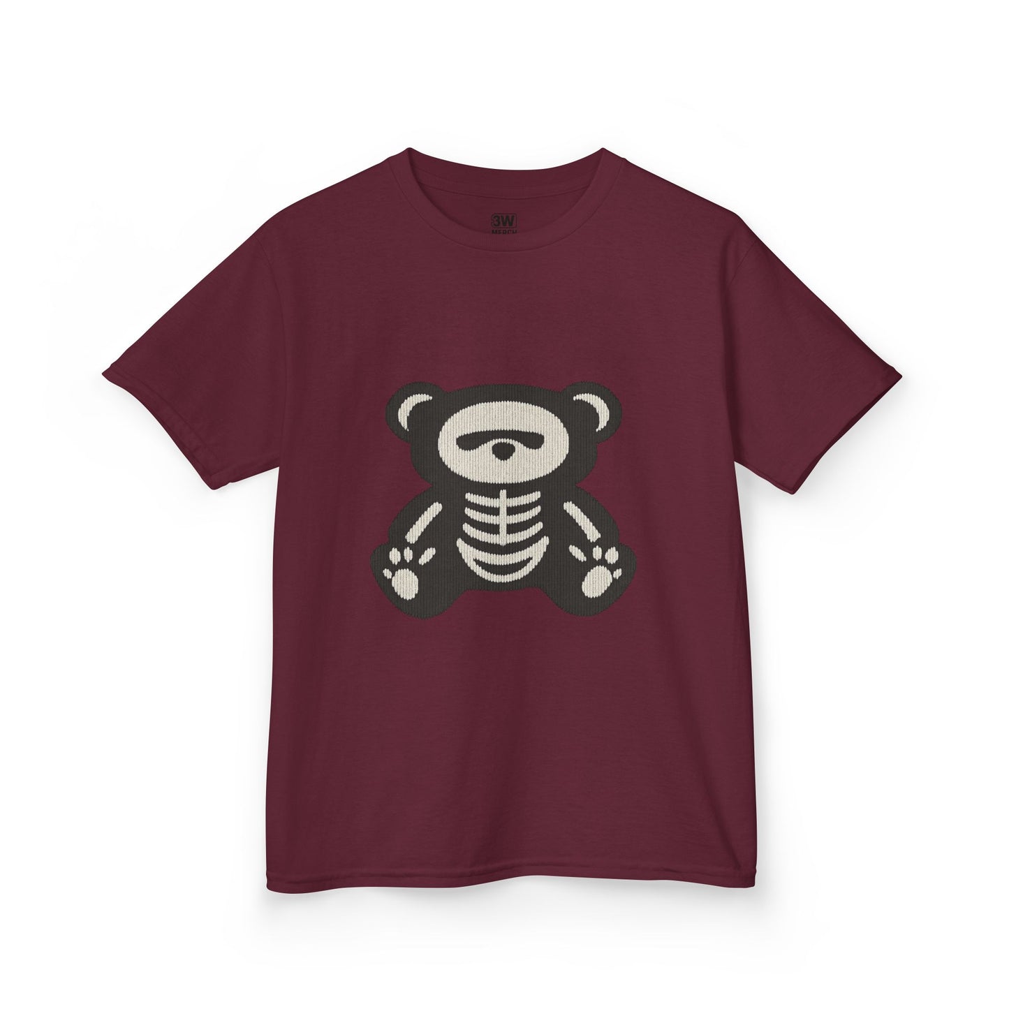 Kids Tee Teddy Bear Skeleton Gothic Halloween Shirt