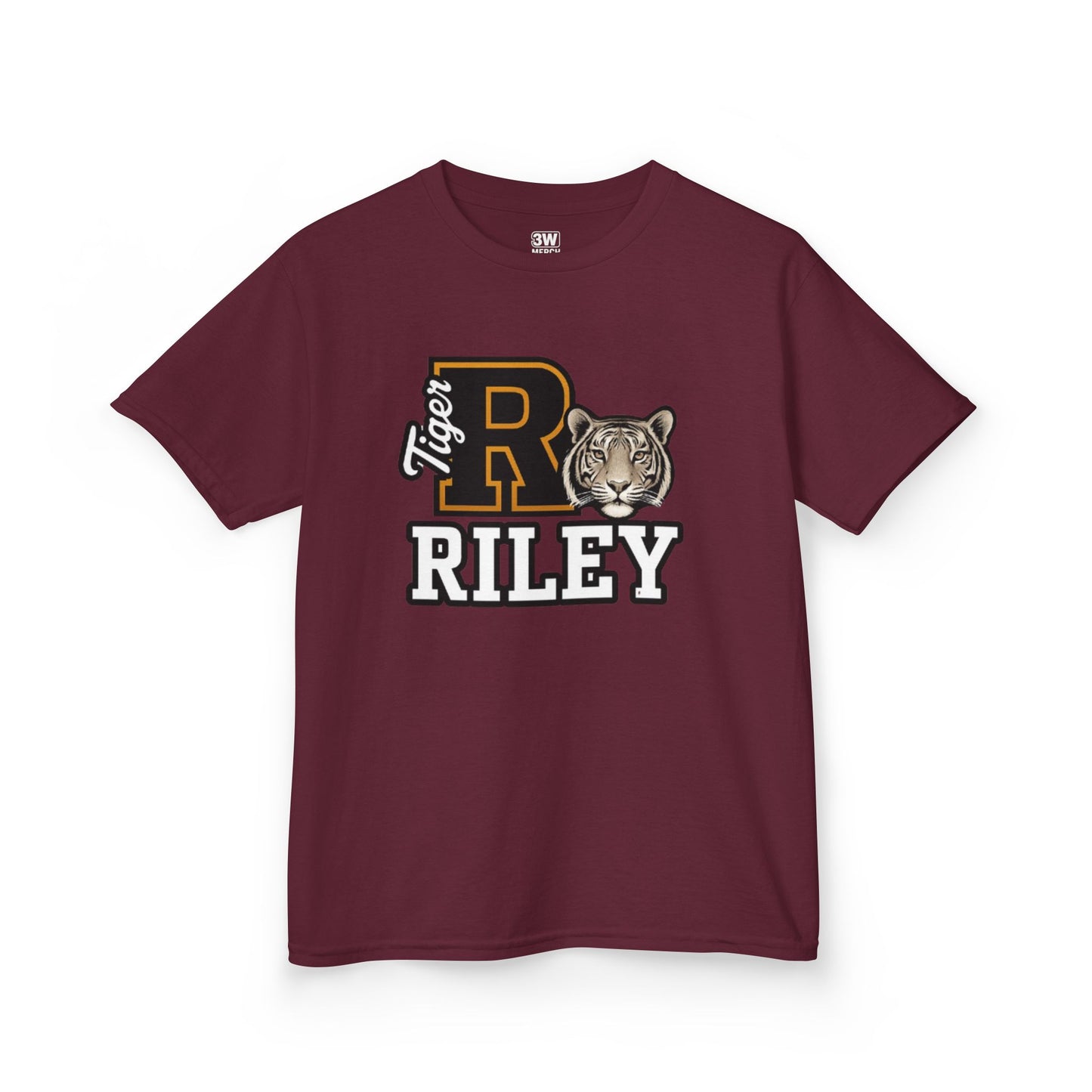 Personalized Tiger Mascot Varsity T-Shirt – Custom School Spirit Tee