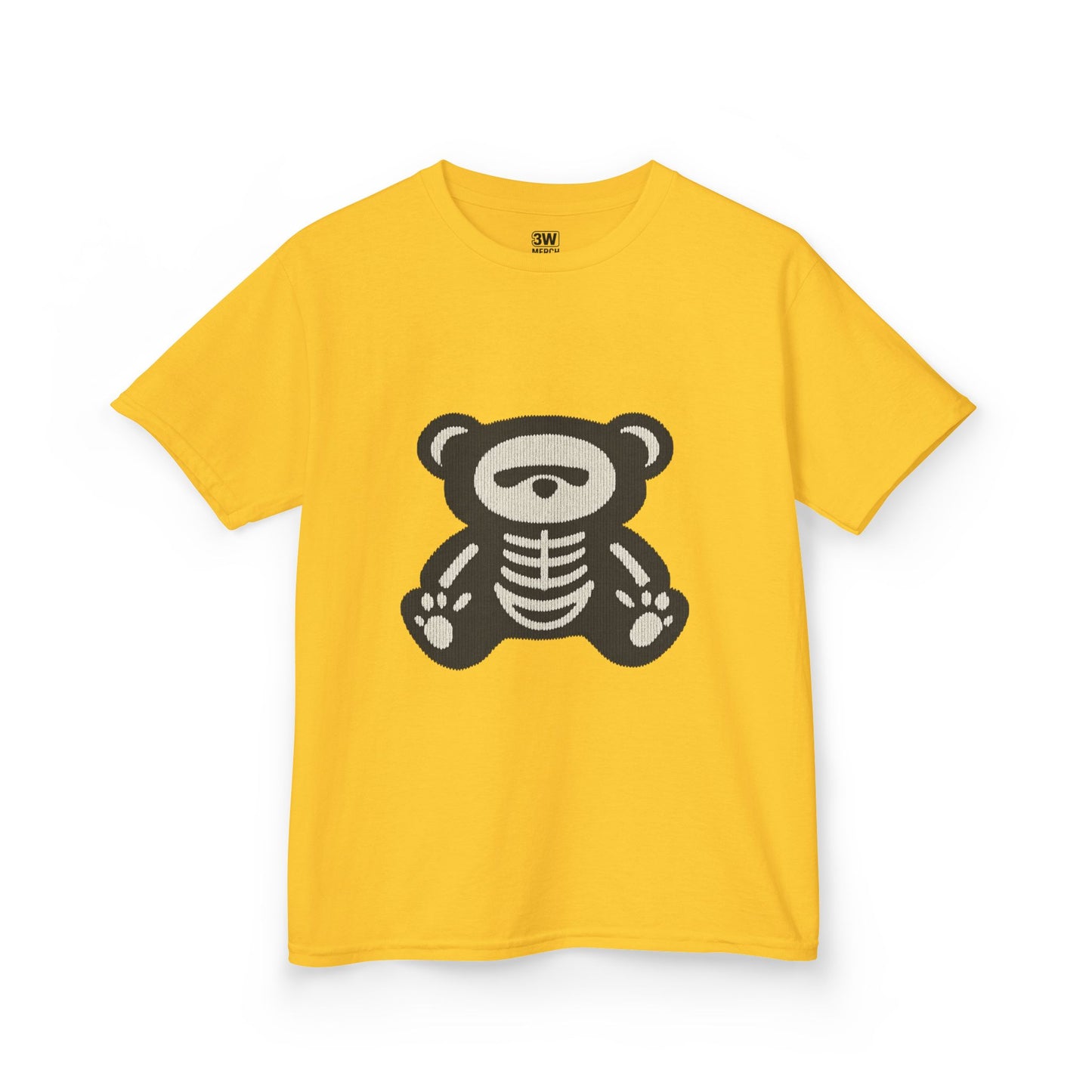Kids Tee Teddy Bear Skeleton Gothic Halloween Shirt