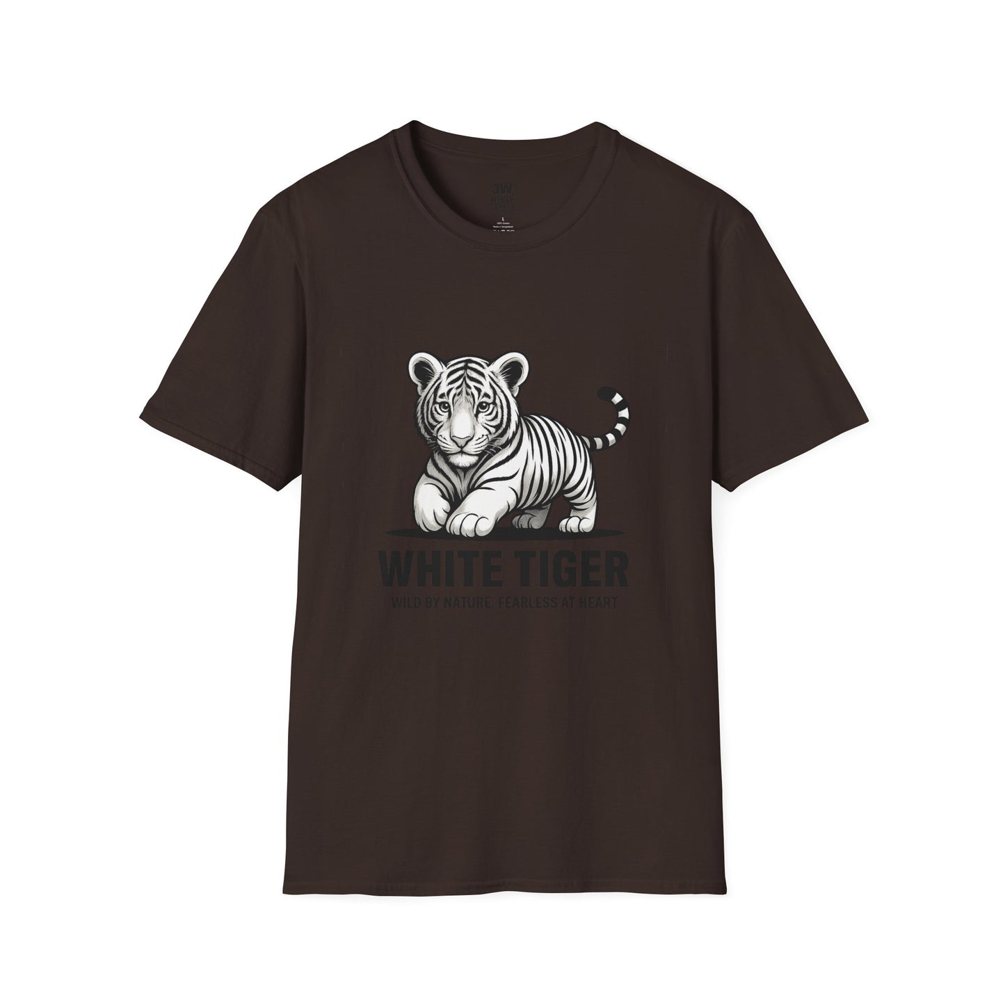 Wild and Fearless White Tiger T-Shirt - Nature Lover Gift