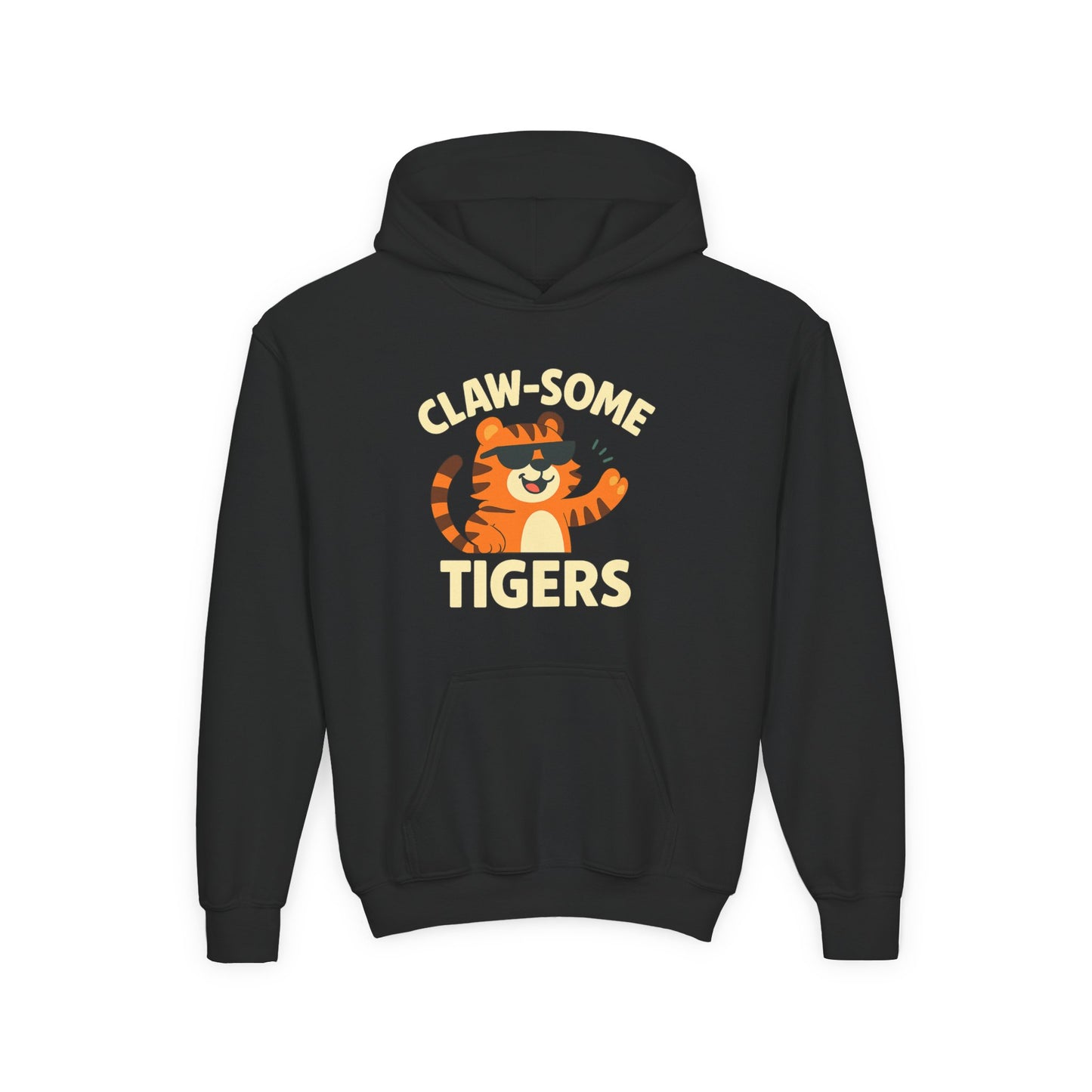Claw-some Tigers Youth Hoodie, Fun Children's Sweatshirt, Cute Tiger Sweatshirt, Animal Lovers Gift, Perfect for Kids' Parties