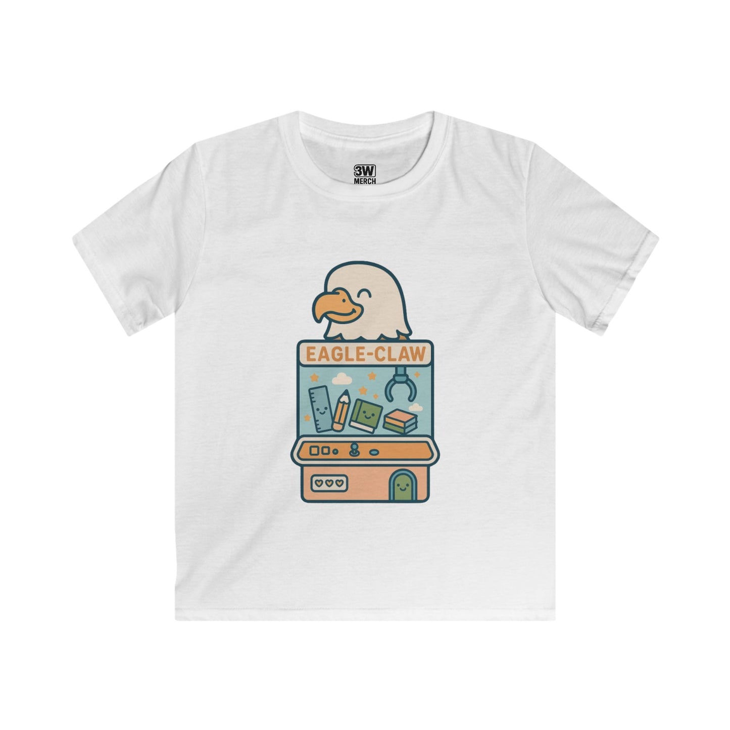 Kawaii Eagle Claw Arcade T-Shirt | Cute School Spirit Softstyle Tee | Circle View Elementary Eagle Mascot Shirt