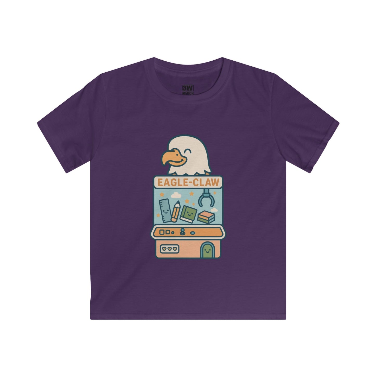 Kawaii Eagle Claw Arcade T-Shirt | Cute School Spirit Softstyle Tee | Circle View Elementary Eagle Mascot Shirt