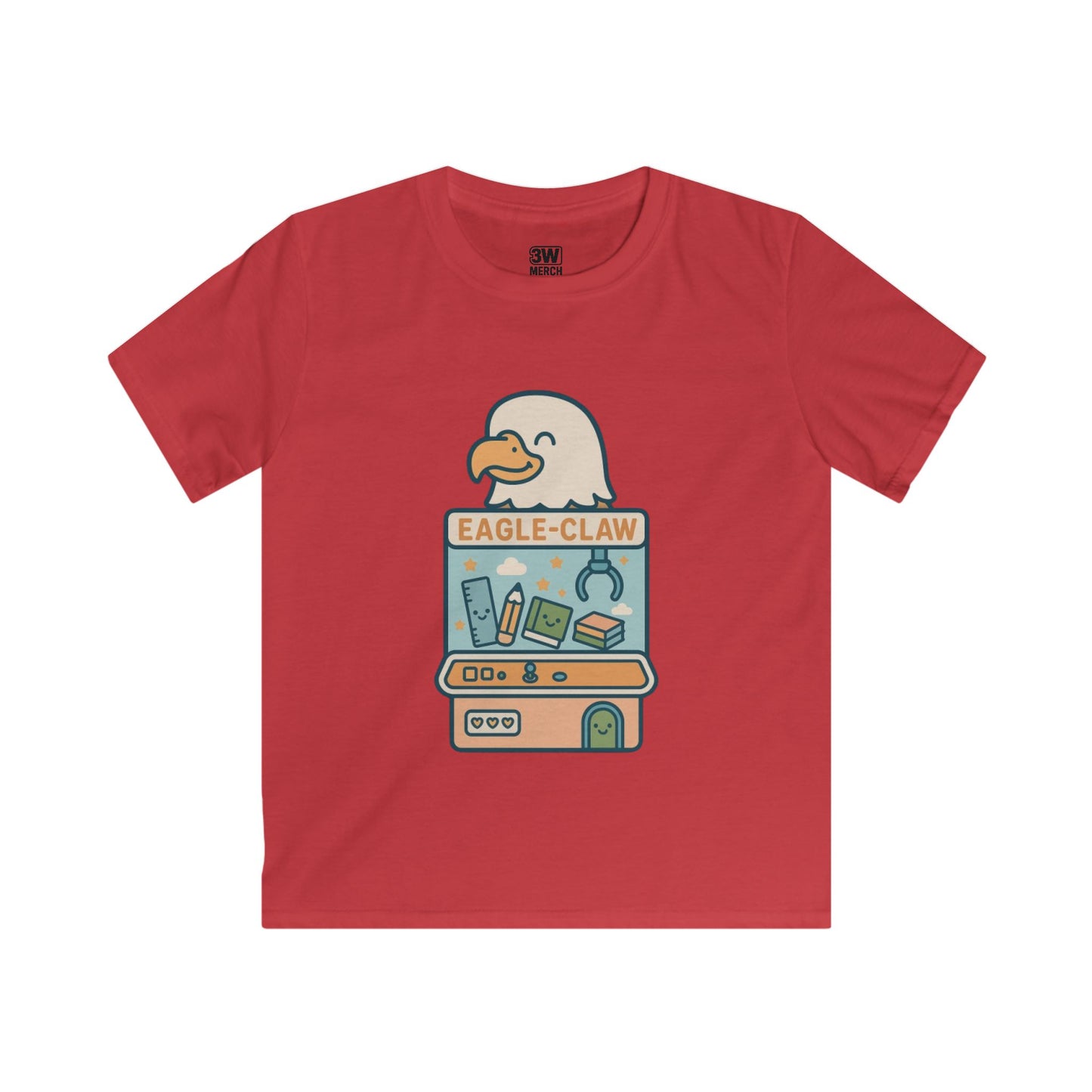 Kawaii Eagle Claw Arcade T-Shirt | Cute School Spirit Softstyle Tee | Circle View Elementary Eagle Mascot Shirt