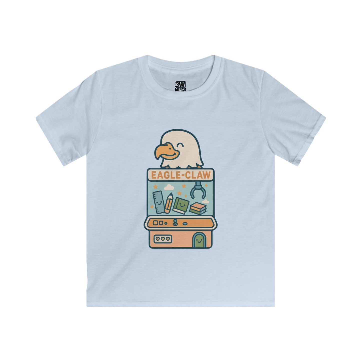 Kawaii Eagle Claw Arcade T-Shirt | Cute School Spirit Softstyle Tee | Circle View Elementary Eagle Mascot Shirt