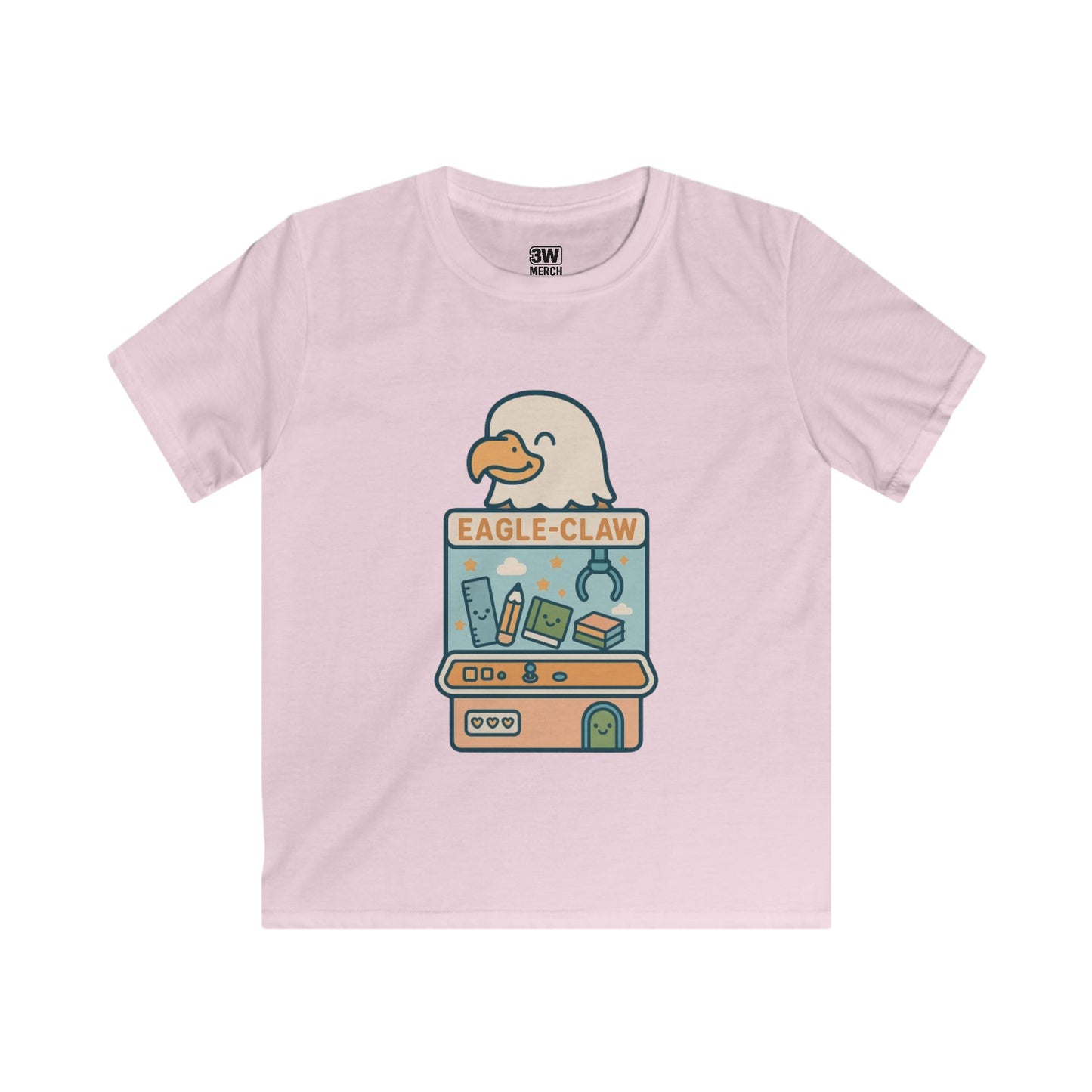 Kawaii Eagle Claw Arcade T-Shirt | Cute School Spirit Softstyle Tee | Circle View Elementary Eagle Mascot Shirt