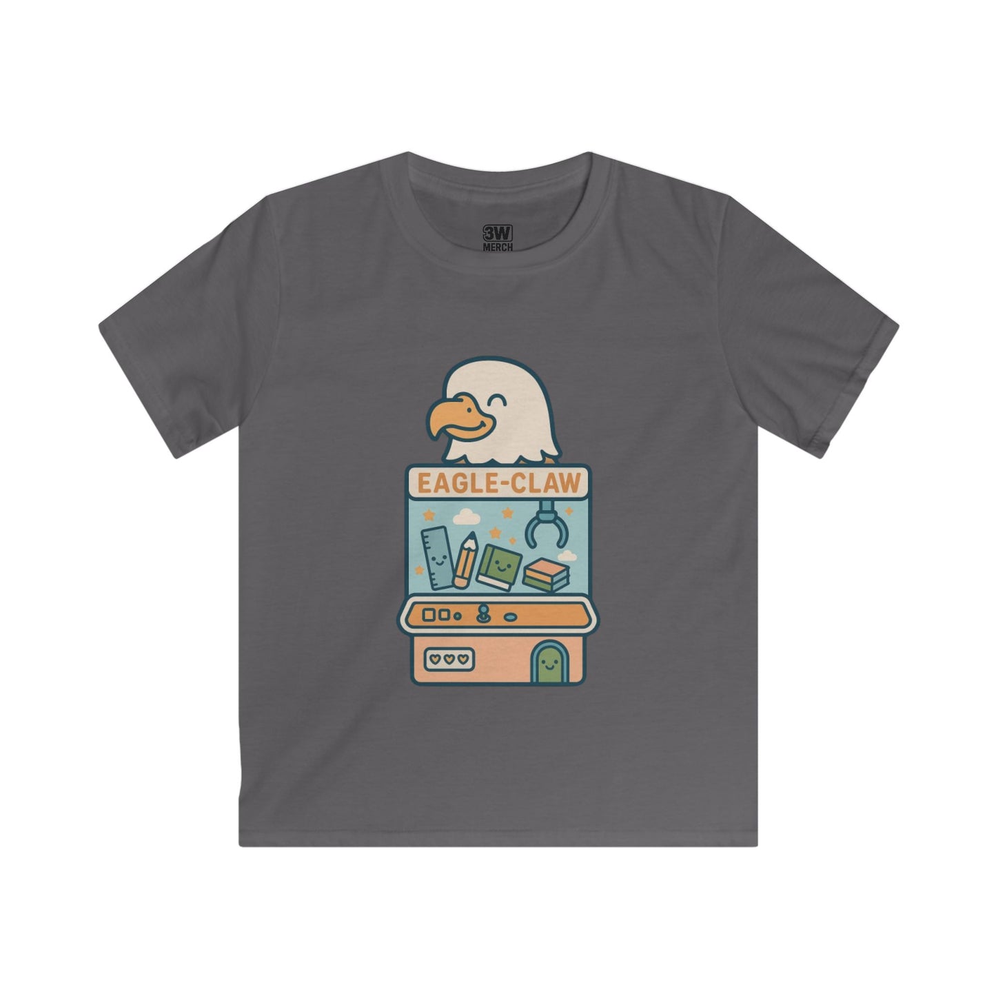 Kawaii Eagle Claw Arcade T-Shirt | Cute School Spirit Softstyle Tee | Circle View Elementary Eagle Mascot Shirt