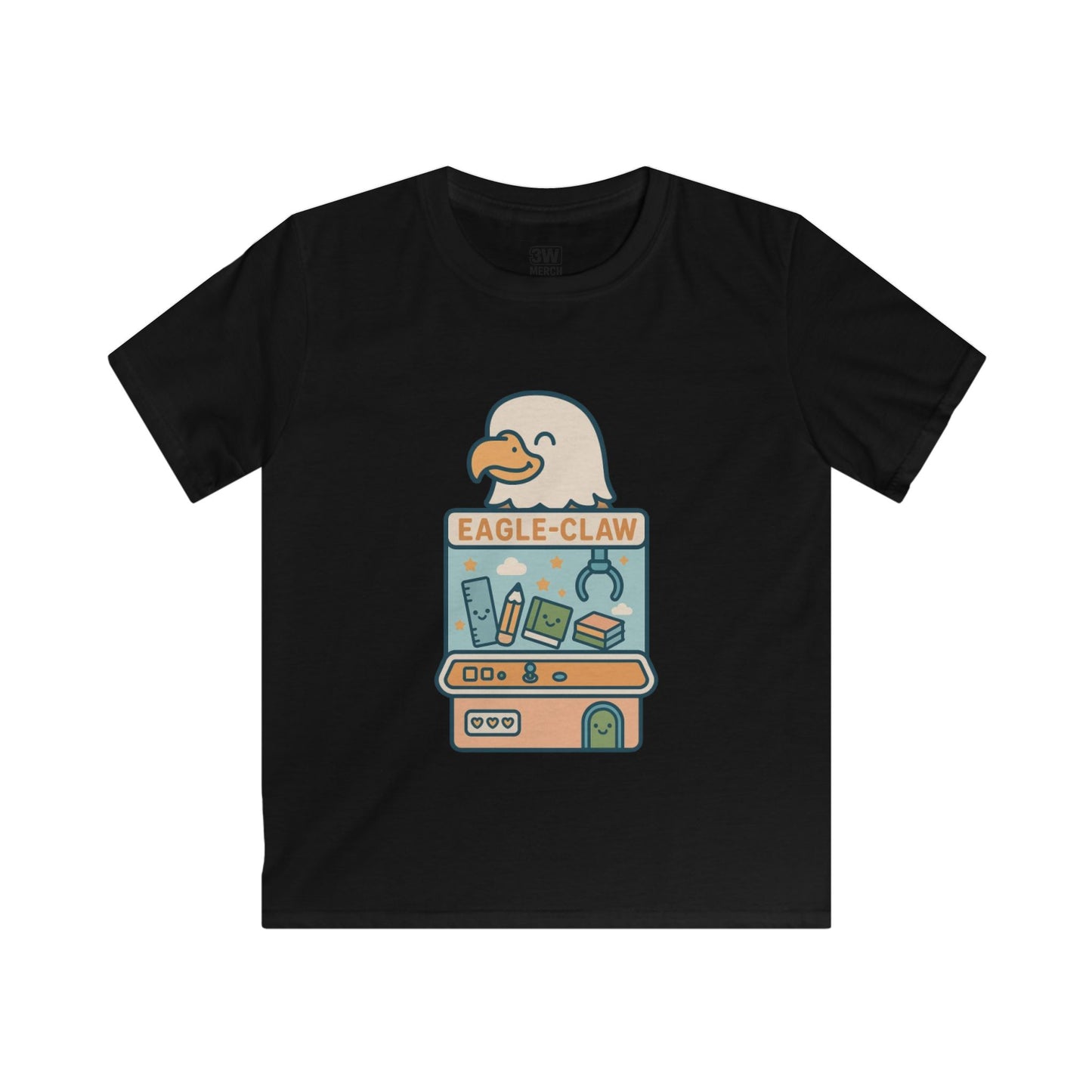 Kawaii Eagle Claw Arcade T-Shirt | Cute School Spirit Softstyle Tee | Circle View Elementary Eagle Mascot Shirt