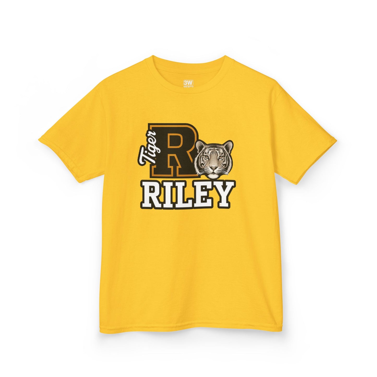 Personalized Tiger Mascot Varsity T-Shirt – Custom School Spirit Tee