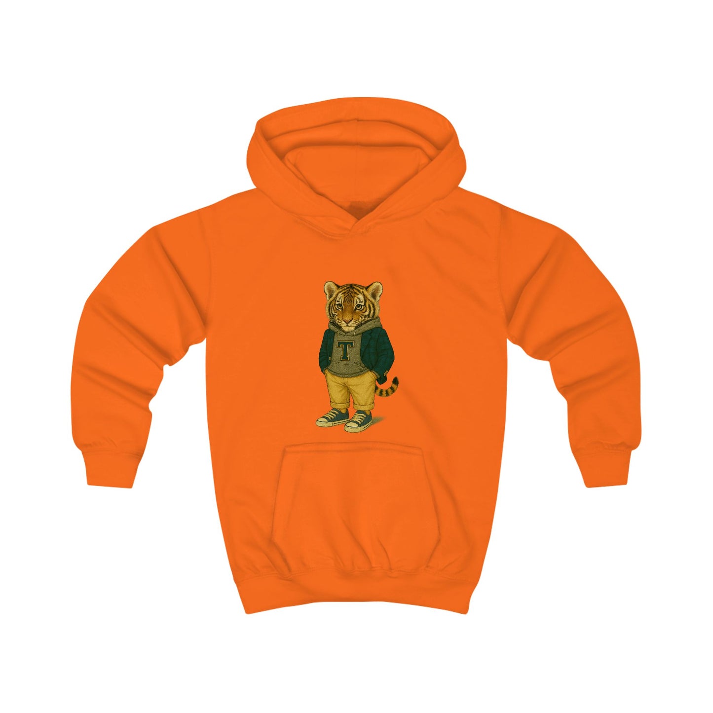 Kids Hoodie - Playful Graphic Cozy Warmth for Boys and Girls, Tiger Hoodie
