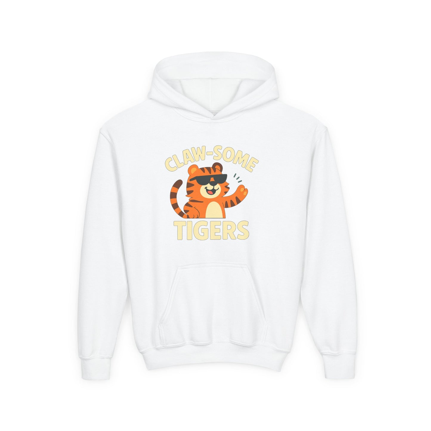 Claw-some Tigers Youth Hoodie, Fun Children's Sweatshirt, Cute Tiger Sweatshirt, Animal Lovers Gift, Perfect for Kids' Parties