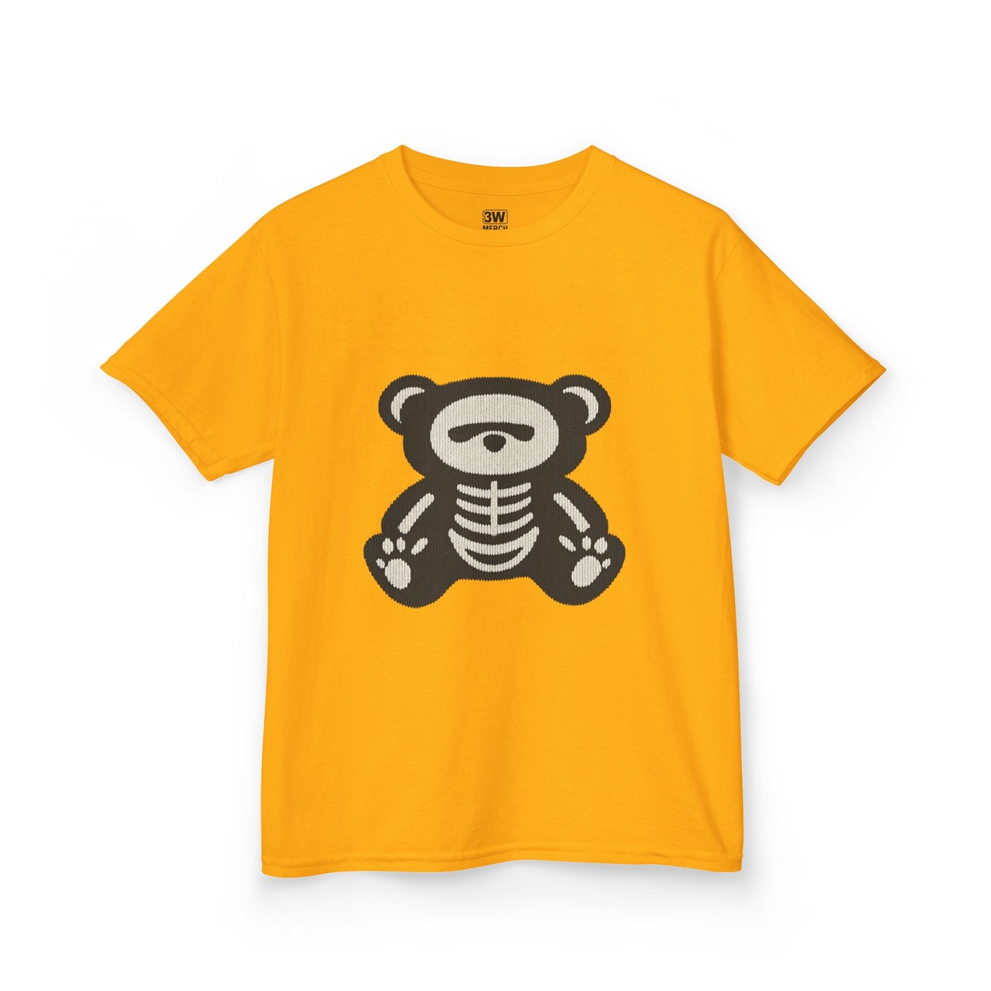 Kids Tee Teddy Bear Skeleton Gothic Halloween Shirt