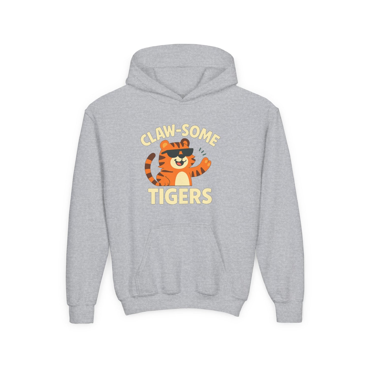 Claw-some Tigers Youth Hoodie, Fun Children's Sweatshirt, Cute Tiger Sweatshirt, Animal Lovers Gift, Perfect for Kids' Parties