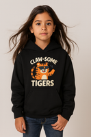 Claw-some Tigers Youth Hoodie, Fun Children's Sweatshirt, Cute Tiger Sweatshirt, Animal Lovers Gift, Perfect for Kids' Parties