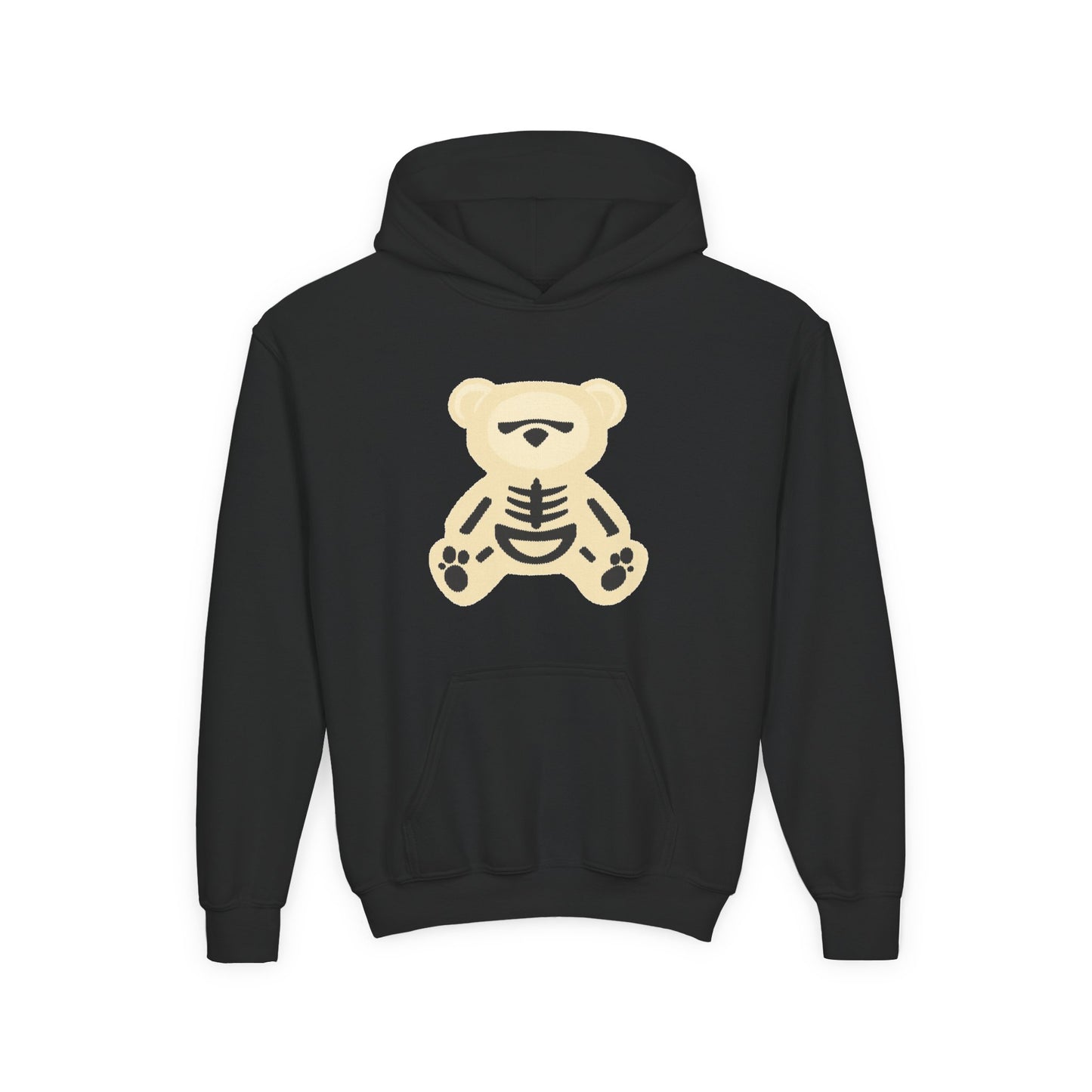 Skeleton Bear Youth Hoodie - Halloween Fun Wear