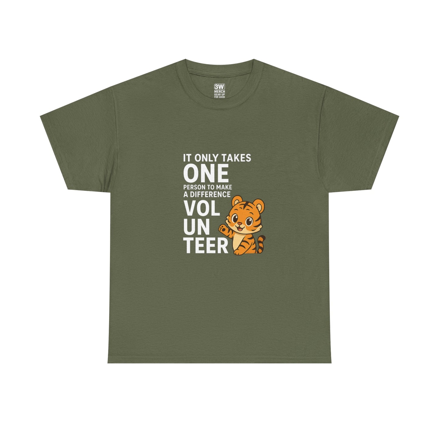 Volunteer Tiger T-Shirt, Super Soft, Customizable, garment-dyed