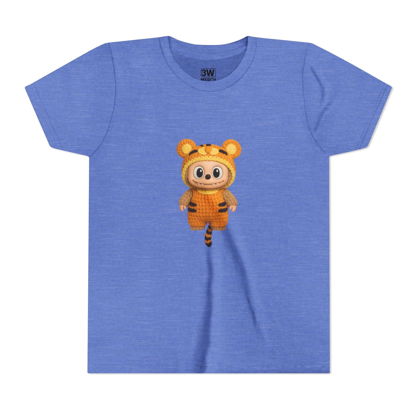 Tiger-Inspired Labooboo Youth Tee, Kids Animal T-Shirt, Fun Playwear, Gift for Birthdays, Woodland Adventure, Back-to-School, Halloween