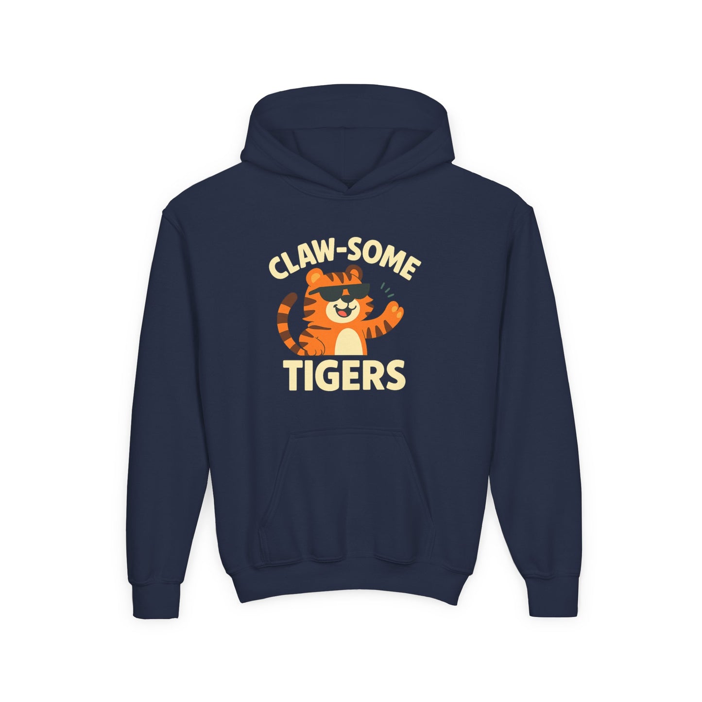 Claw-some Tigers Youth Hoodie, Fun Children's Sweatshirt, Cute Tiger Sweatshirt, Animal Lovers Gift, Perfect for Kids' Parties