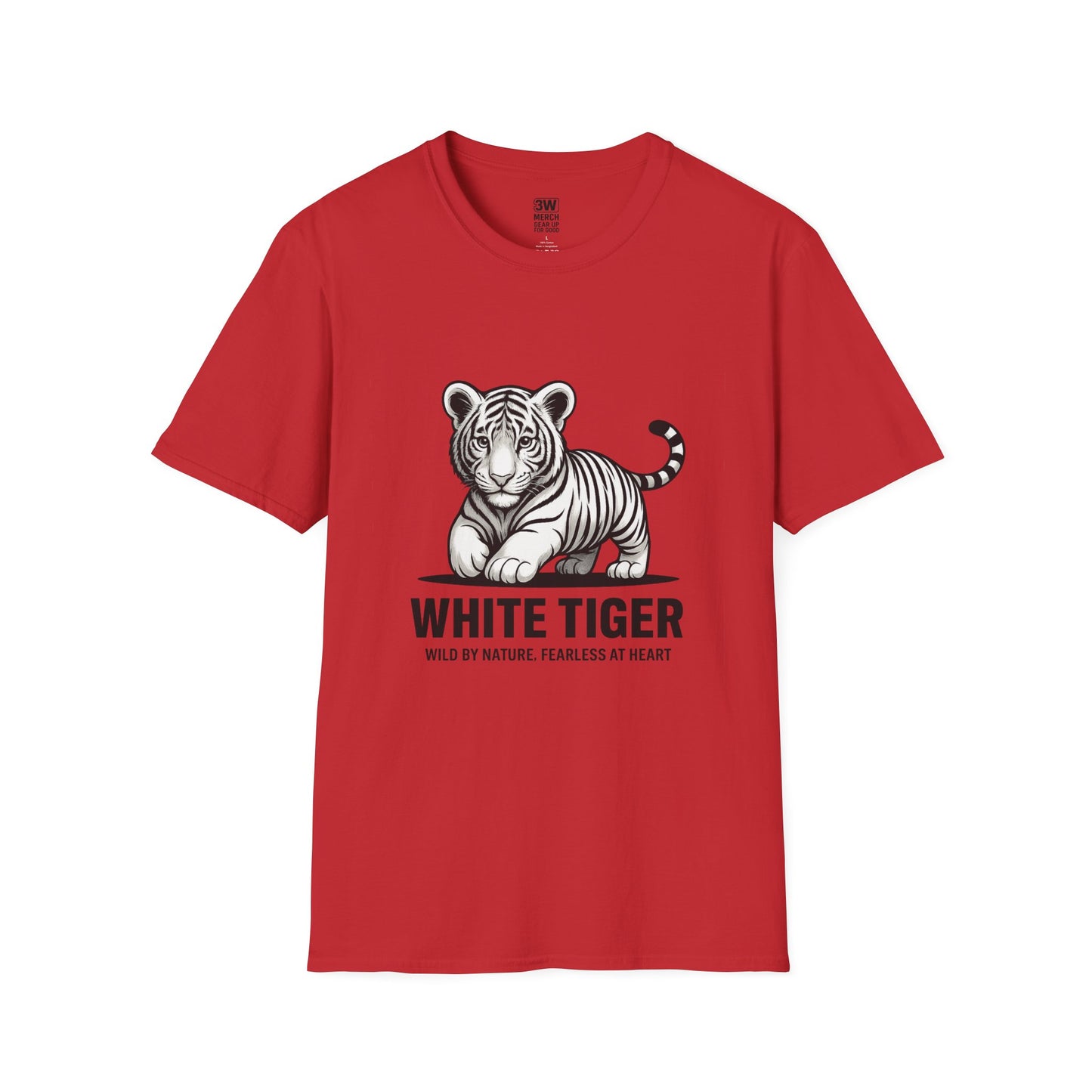 Wild and Fearless White Tiger T-Shirt - Nature Lover Gift