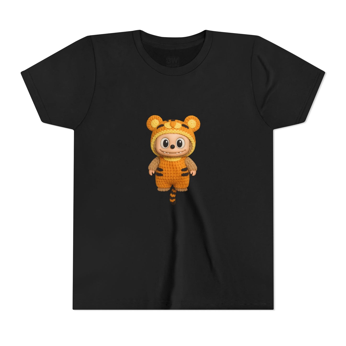 Tiger-Inspired Labooboo Youth Tee, Kids Animal T-Shirt, Fun Playwear, Gift for Birthdays, Woodland Adventure, Back-to-School, Halloween