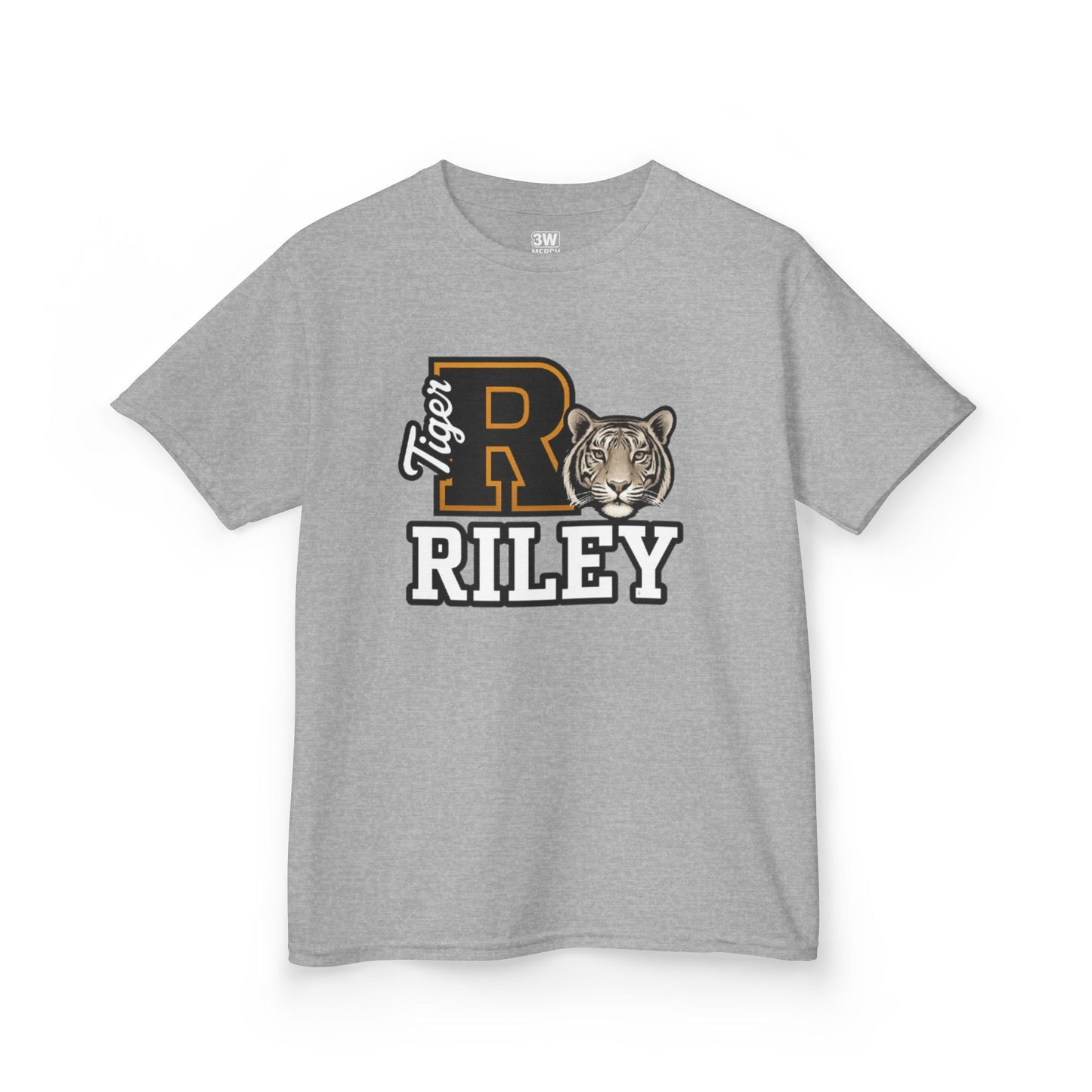 Personalized Tiger Mascot Varsity T-Shirt – Custom School Spirit Tee