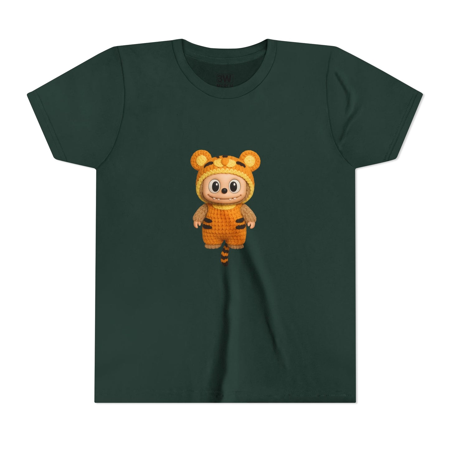 Tiger-Inspired Labooboo Youth Tee, Kids Animal T-Shirt, Fun Playwear, Gift for Birthdays, Woodland Adventure, Back-to-School, Halloween