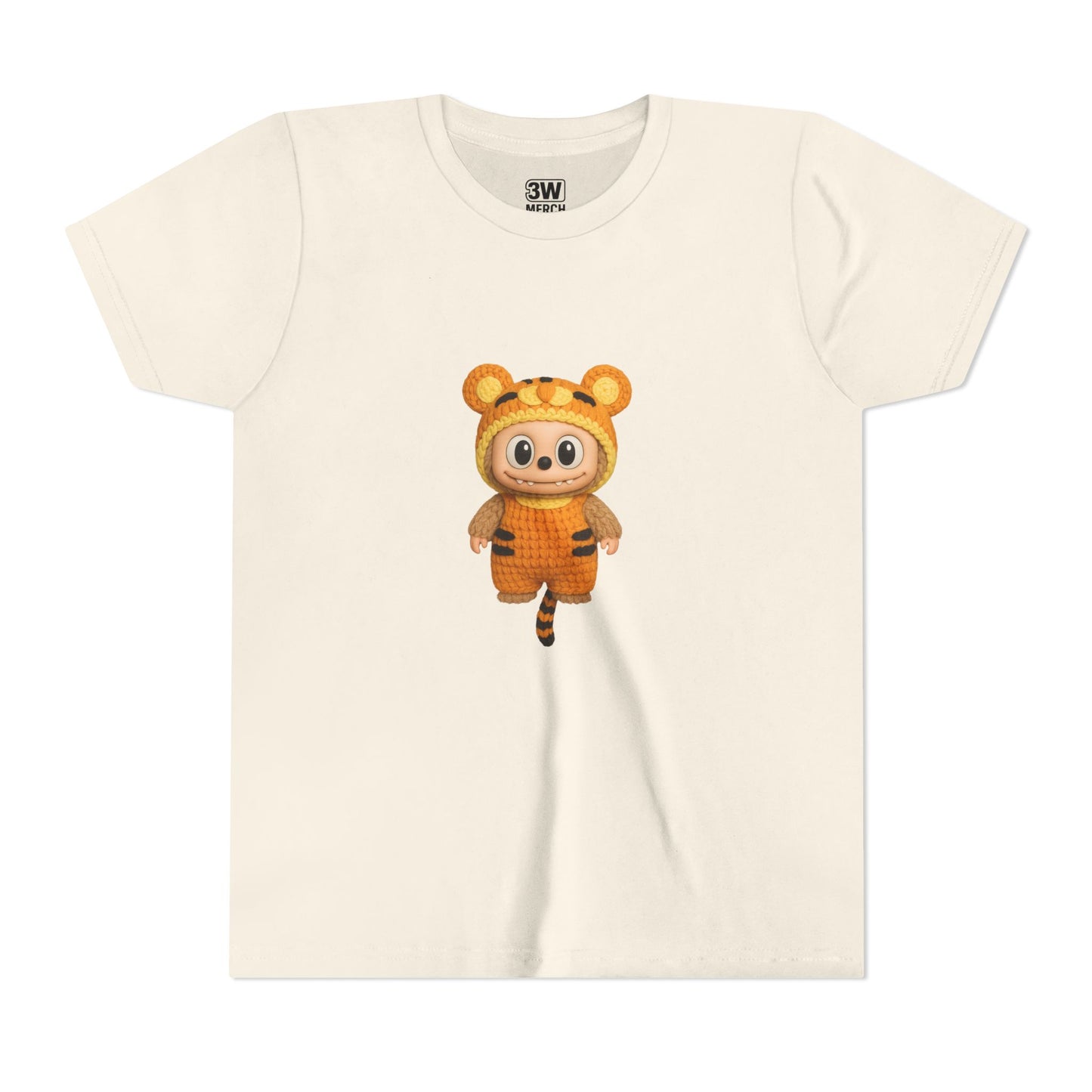 Tiger-Inspired Labooboo Youth Tee, Kids Animal T-Shirt, Fun Playwear, Gift for Birthdays, Woodland Adventure, Back-to-School, Halloween