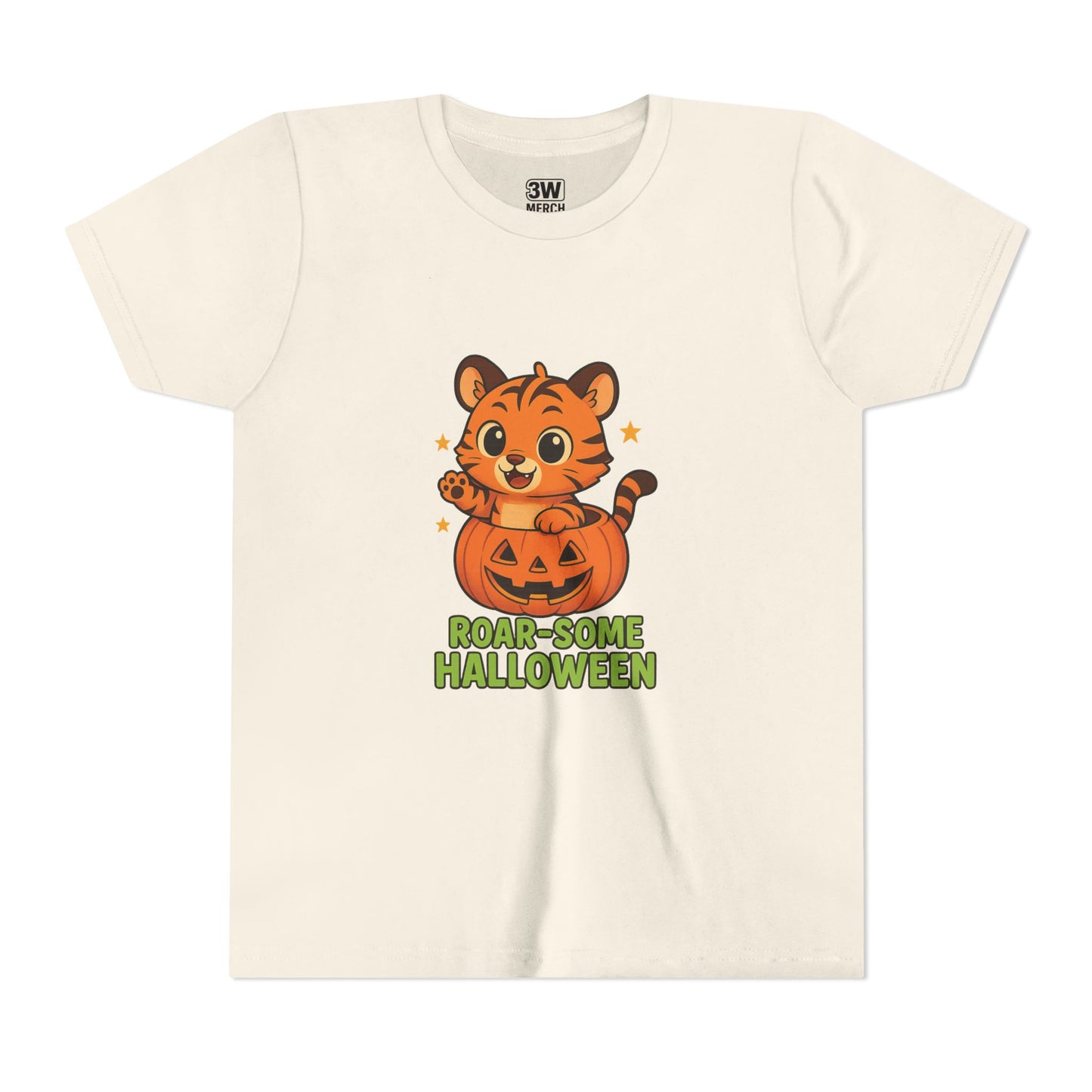 Roar-some Halloween Youth Tee | Fun Kids' Shirt for Halloween Parties, Trick-or-Treating, Costume Events, Autumn Wear, Gift Ideas, Motivation T-shirts