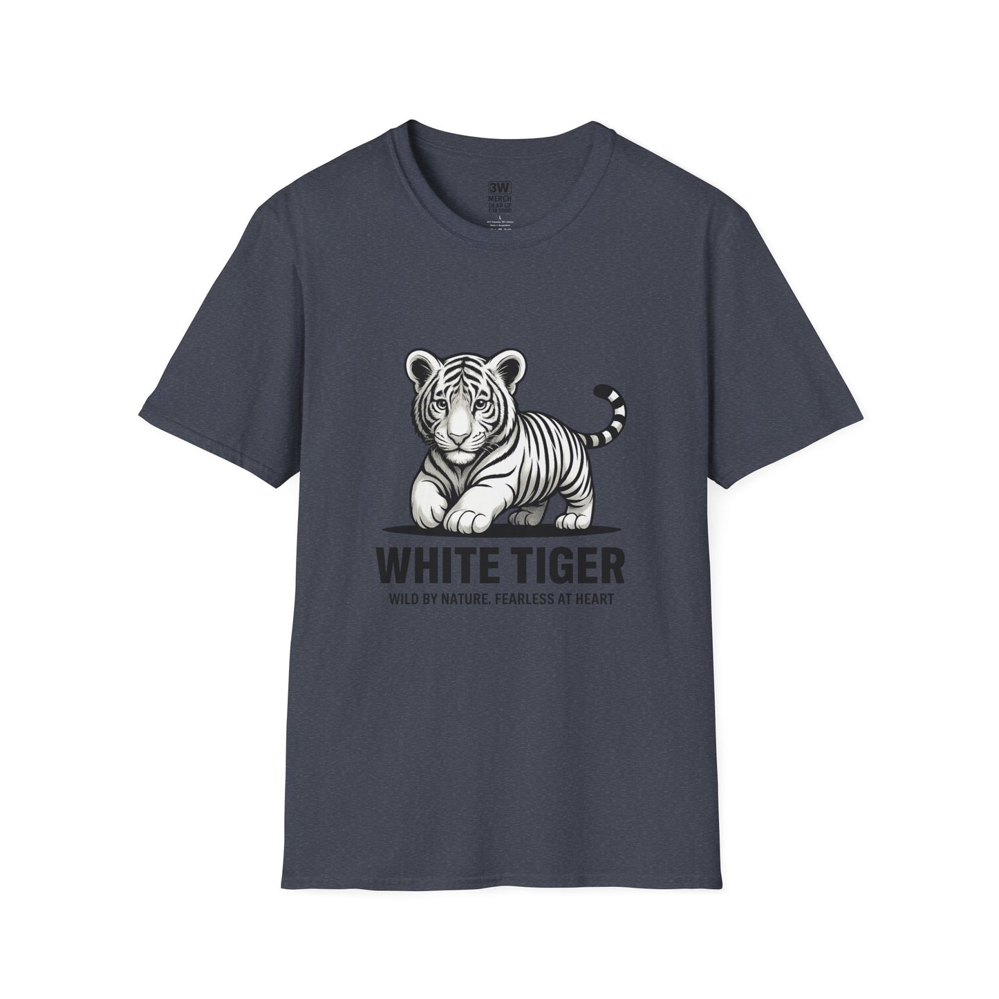 Wild and Fearless White Tiger T-Shirt - Nature Lover Gift