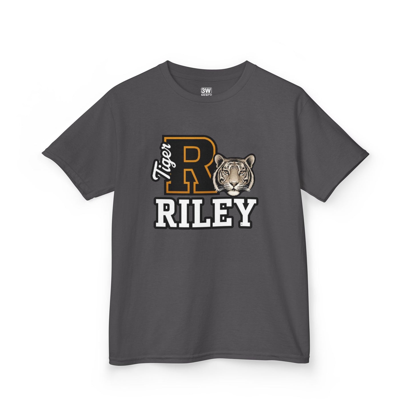 Personalized Tiger Mascot Varsity T-Shirt – Custom School Spirit Tee