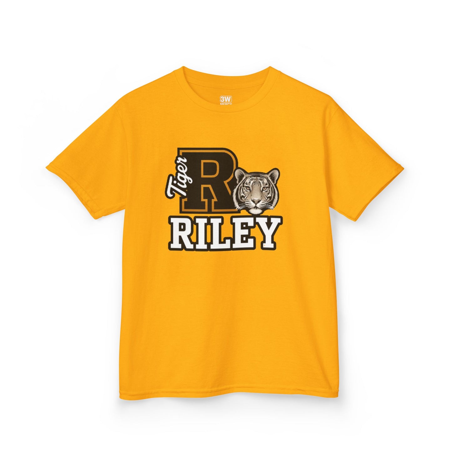 Personalized Tiger Mascot Varsity T-Shirt – Custom School Spirit Tee