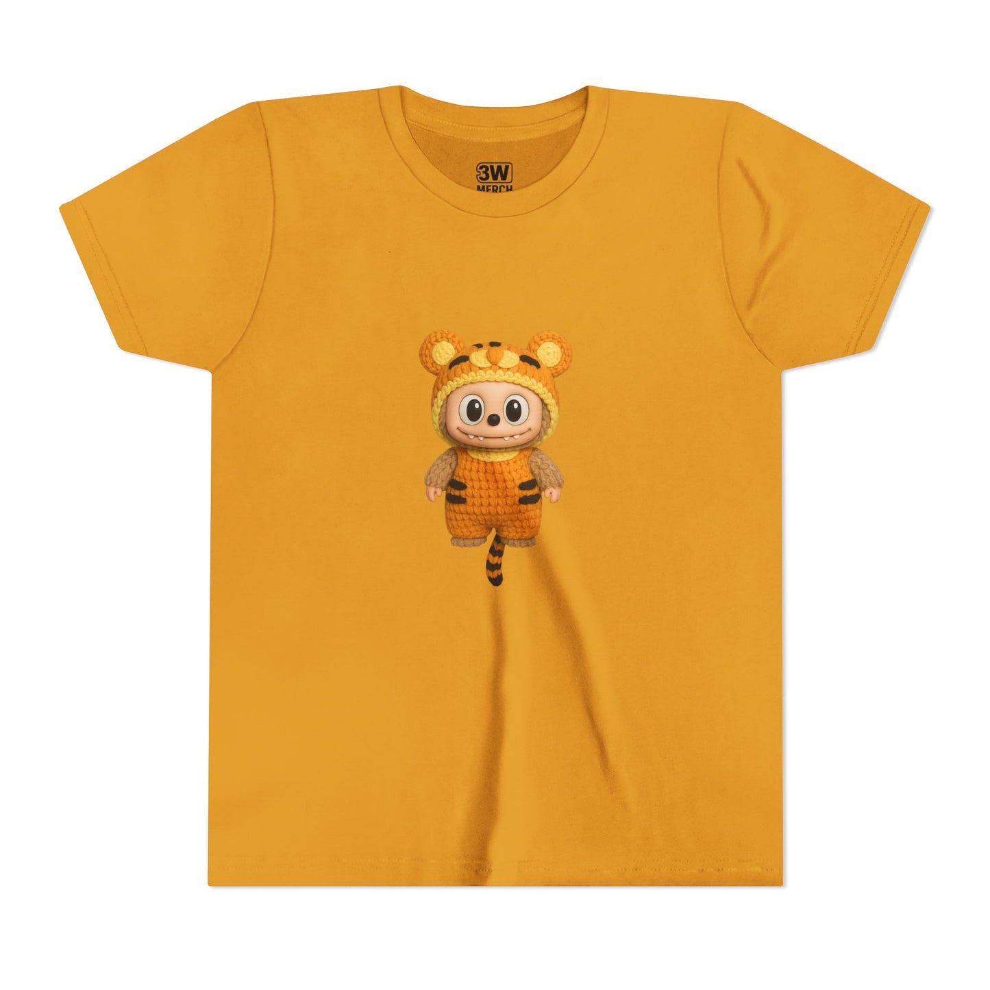 Tiger-Inspired Labooboo Youth Tee, Kids Animal T-Shirt, Fun Playwear, Gift for Birthdays, Woodland Adventure, Back-to-School, Halloween
