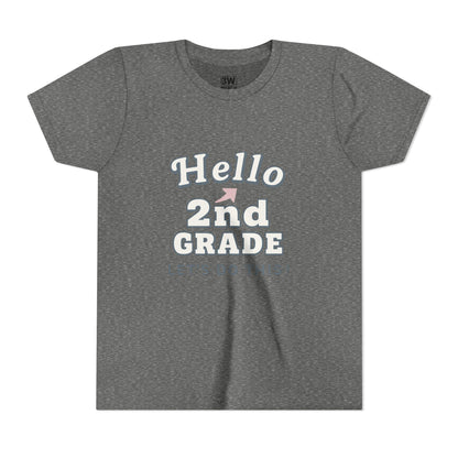 Hello 2nd Grade Youth Tee | Back to School Shirt, Kids Learning Gear, Fun Classroom Clothing, Educational Apparel, Teacher Gift