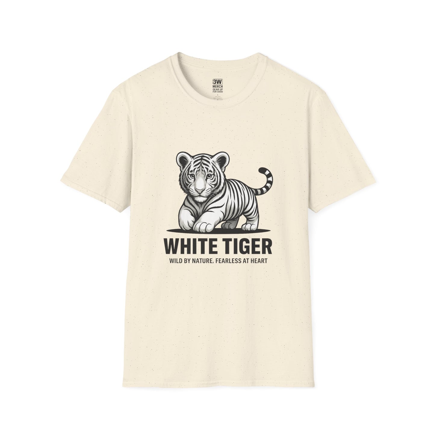 Wild and Fearless White Tiger T-Shirt - Nature Lover Gift