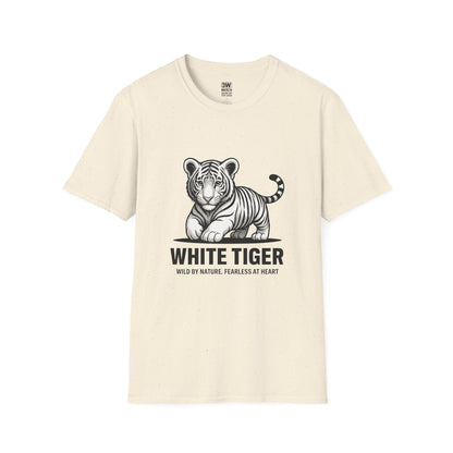 Wild and Fearless White Tiger T-Shirt - Nature Lover Gift