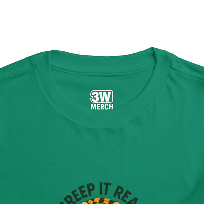 Cute Toddler Short Sleeve Tee with Tiger 'Creep It Real' Design, Kids' Summer Shirt, Halloween Outfit, Everyday Wear, Gift for Toddlers