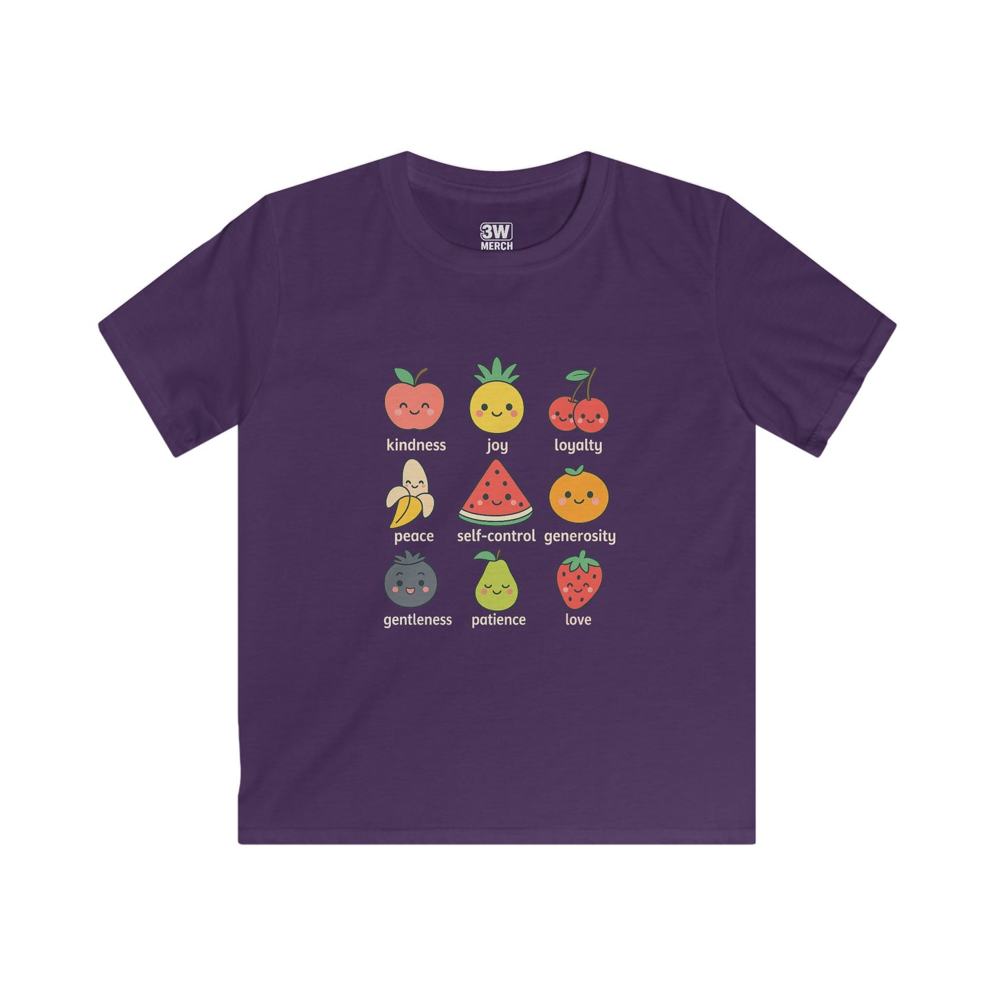 Kawaii Fruit of the Spirit T-Shirt – Kids & Family Positive Vibes Tee