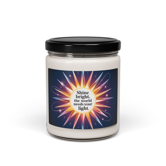 Inspirational Scented Candle - Shine Bright, Aromatherapy Candle, Self-Care Gift, Home Decor, Relaxation Aid
