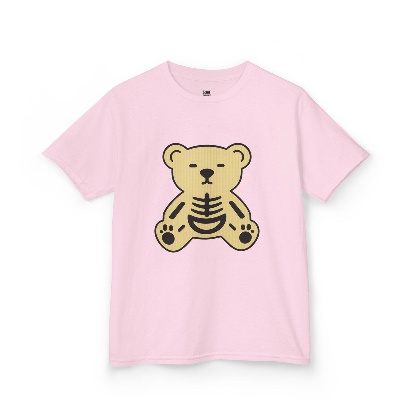 Halloween Skeleton Bear Kids Tee, Cute Graphic Tee, Halloween Costume Shirt, Birthday Gift for Kids, Fun Toddler Apparel