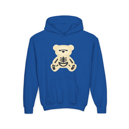 Skeleton Bear Youth Hoodie - Halloween Fun Wear