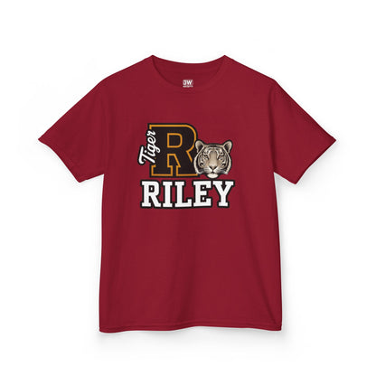 Personalized Tiger Mascot Varsity T-Shirt – Custom School Spirit Tee
